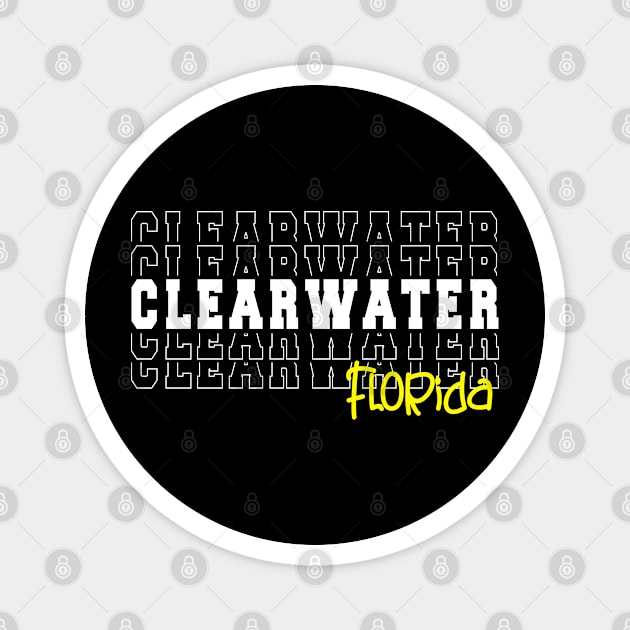 Clearwater city Florida Clearwater FL Magnet by TeeLogic